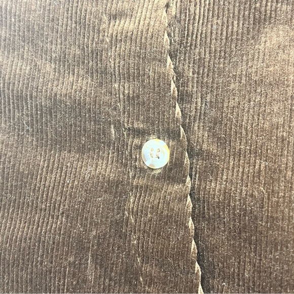 PC Teen Brown Corduroy Button Down Skirt  Size 18 - Picture 5 of 8